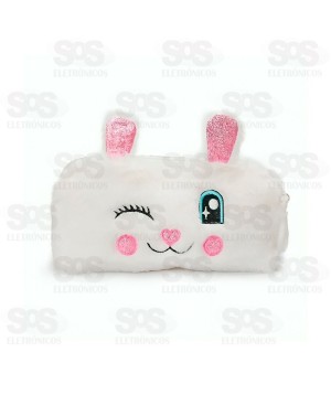 Estojo Escolar Pelúcia Coelho Polibrinq SCB128