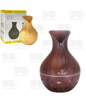 Difusor Umidificador De Ar Com LED Colorido 130ml B-Max BM060