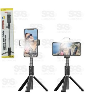 Bastão De Selfie Com Iluminação e Controle Remoto Tripé BMG-40