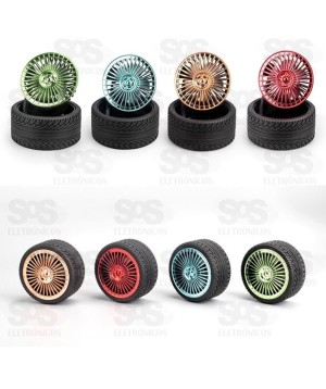 Mini Ventilador Pneu 32cm Recarregável B-max BM-F1096