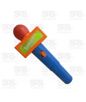 Microfone Infantil Com Som E Luzes Reproduz Voz Pica Pau PI3966