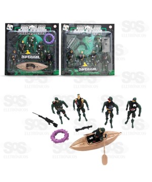 Kit 5 Soldados e Acessórios Pica Pau 3637
