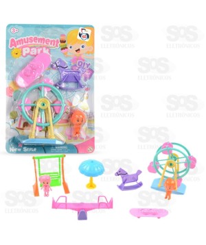 Parque de Diversão Com Boneca 2 Modelos Pica Pau 4209