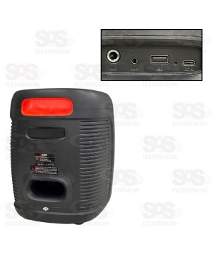 Caixa De Som 50W Bluetooth Com Microfone Bak BK-277SW