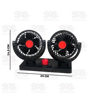 Ventilador Automotivo Duplo 12V TroyaTools TRY-0001