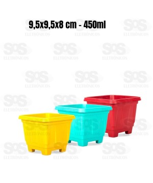 Vaso Quadrado 450ml Cores variadas 238