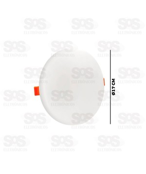 Painel Redondo LED Branco 24W Sobrepor + Embutir BDPD-2400