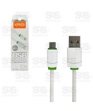 Cabo De Carregamento Micro USB V8 1 Metro Kaidi KD-39M