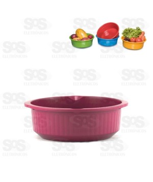 Bacia Canelada Color 30,5cm 4,8L Cores Varias Plasmac 167