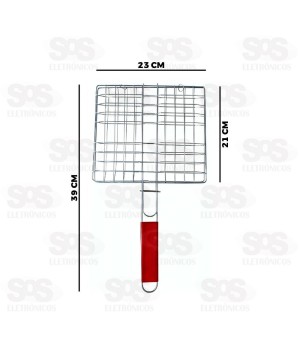 Grelha Para Churrasco 23x21CM Caerus CRS-2313