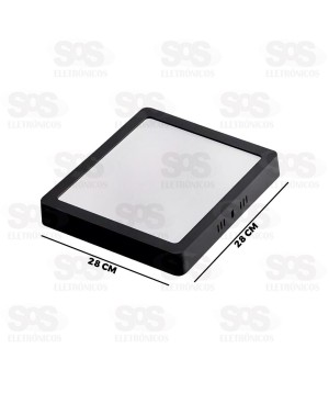 Painel Quadrado Sobrepor LED Branco Quente 25W 3200K  Maxbom