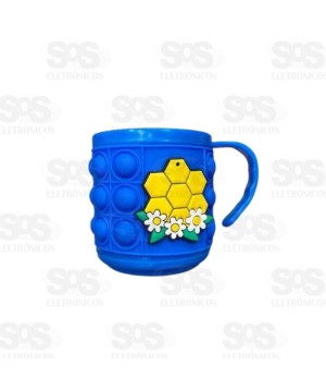 Caneca Infantil Emborrachada Alto Relevo 280ml CRS-2268
