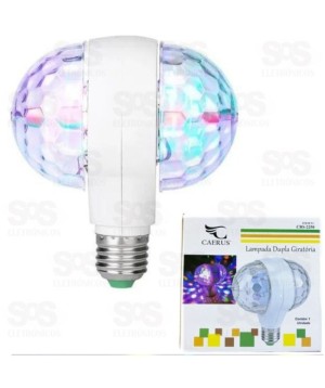 Lâmpada Giratória LED Colorido Dupla Caerus crs-2215