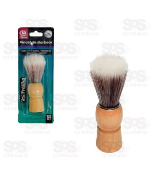 Pincel de Barbeador Cabo de Madeira SQ-3783