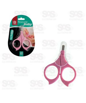 Tesoura Infantil Ponta Redonda SQ-4434