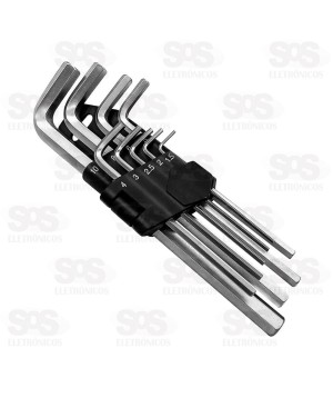 Kit Chave Allen 1,5mm-10mm Com 9 Peças FBG 3220