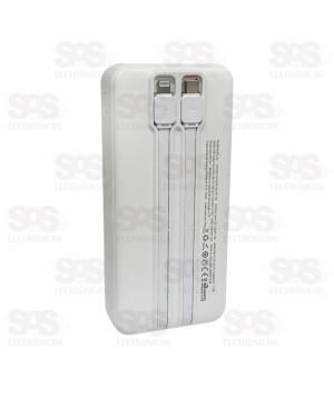 Carga Extra 20.000mAh Cabo Type C e Iphone Kaidi KNC232