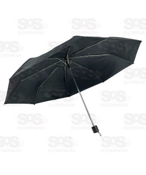 Sombrinha De Bolsa Manual Preta 95CM FBG4200