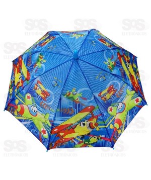 Guarda Chuva Infantil Automático Com Apito FBG4205