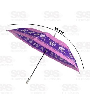 Guarda Chuva Automático Flores Tropicais 95CM FBG4220