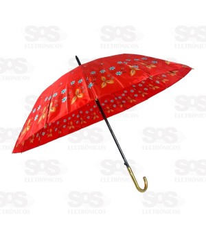 Guarda Chuva Automático Estampas Floridas 95CM FBG4221