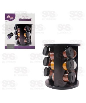 Porta Temperos Base Giratória 9 Frascos 16185