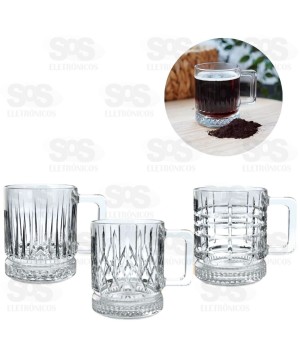 Caneca de Vidro Café Cappuccino Elusia 250ml