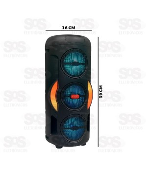 Caixa De Som Potente 120W Recarregável KTS-1203