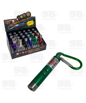 Lanterna 3 Em 1 Laser Caixa Com 24 Unidades Altomex AL-1050