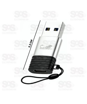 Adaptador Type C Para USB Eletromex EL-3116