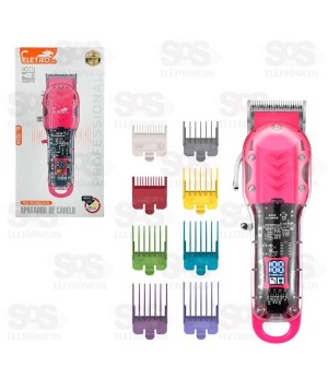 Máquina De Cortar Cabelo Profissional Com Visor LCD Eletromex EL-5104