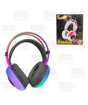 Fone De Ouvido Bluetooth Com LED Eletromex EL-1508