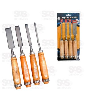  Jogo de Formão Entalhador 4 Peças Barcelona BAR-316003-1