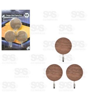 Jogo de Gancho Multiuso 3 Unidades Barcelona BAR-224006-5