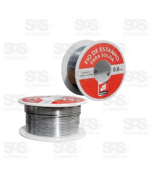 Estanho em Fio 0.8mm para Solda 80G BAR-323002-1
