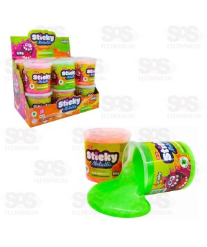 Slime Metallic 130g Caixa Com 12 Unidades Sticky Toys 021