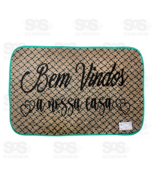 Tapete Capacho Macio Com Borda 53x37CM Estampas Variadas