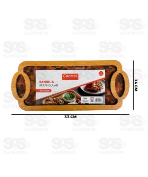 Bandeja Retangular MDF 33x14CM Caerus CRS-2282