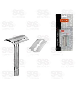 Aparelho De Barbear Metal Com Lâmina Caerus CRS-2371