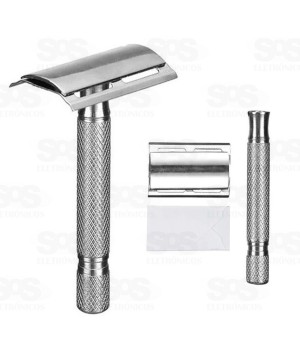 Aparelho De Barbear Metal Com Lâmina Caerus CRS-2371