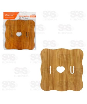 Descanso de Panela Quadrado Madeira 16,5CM Caerus CRS-2533