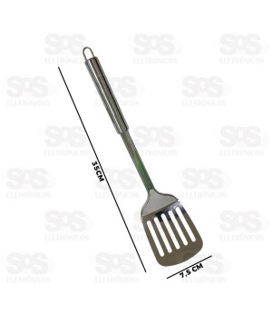 Espátula Vazada Aço Inox 35CM Caerus CRS-2759