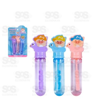 Kit Bolhas De Sabão Porquinho Com 3 Unidades Toy King TK-AB8207