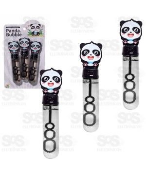 Kit Bolhas De Sabão Panda Com 3 Unidades Toy King TK-AB7725
