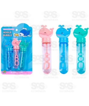 Kit Bolhas De Sabão Baleia Com 3 Unidades Toy King TK-AB8211