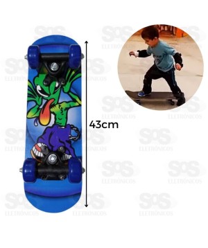 Skate Pequeno Infantil Estampado 43cm Toy King TK-AB8887