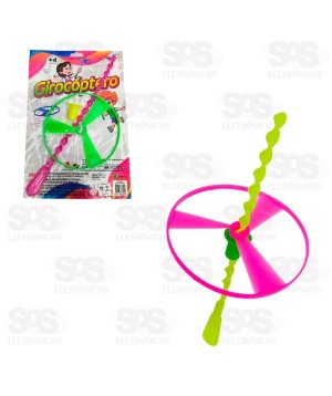 Lançador Girocóptero Skin Colorido Mini Toys 6341