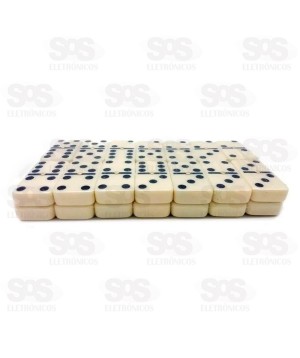 Dominó Clássico 28 Peças Lisas 6MM Double Six AL-1240