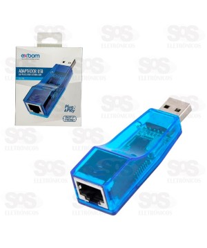 Placa De Rede Externa LAN RJ45 Para USB Exbom UL-100