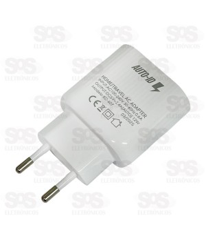 Carregador 2 USB 2.4A Com Cabo Type C Kaidi KD-607C